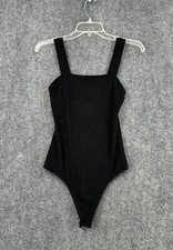 American Eagle Black Tank Top Style Ribbed Body Suit Womens Medium
