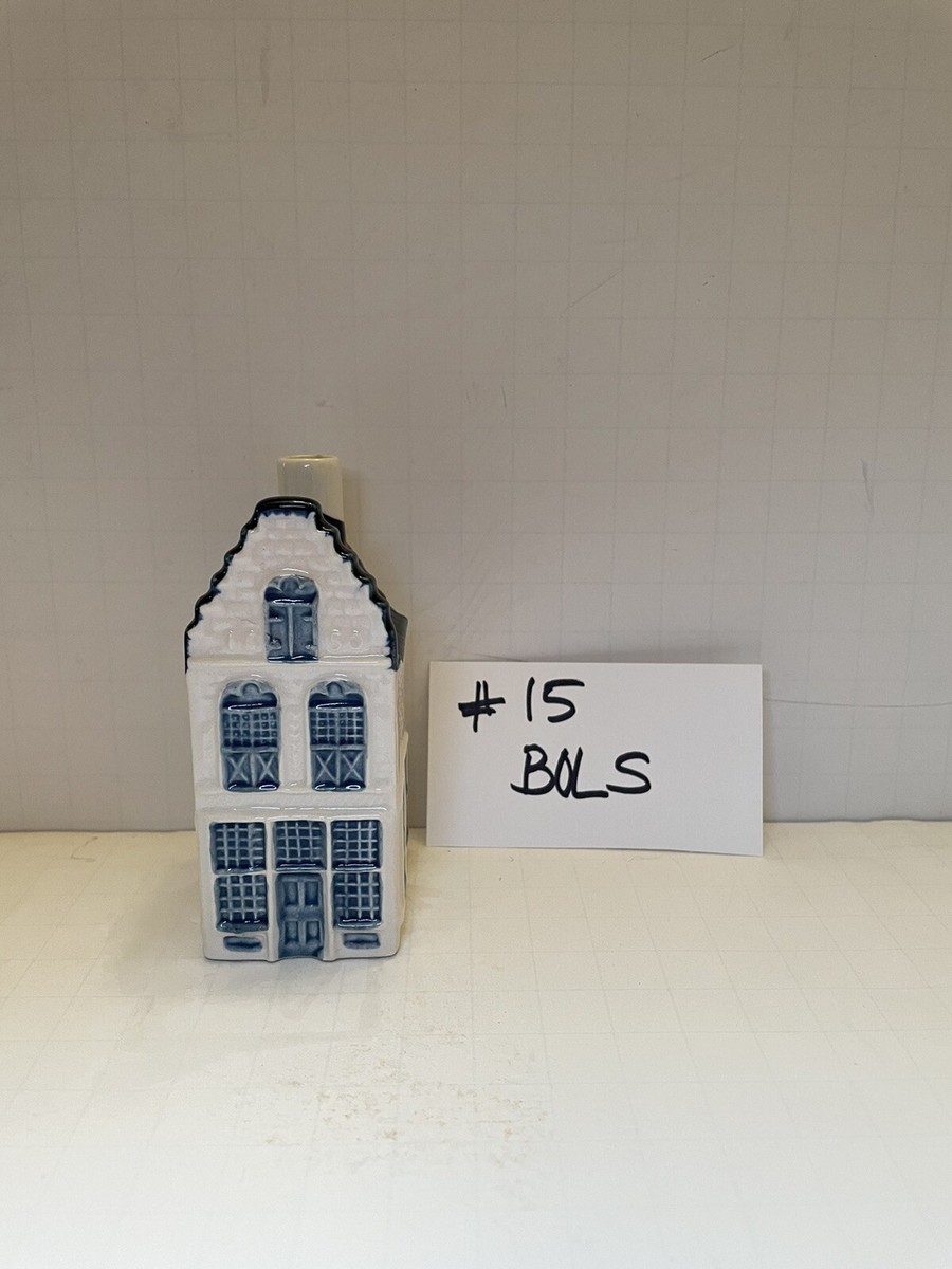 Vintage KLM Airlines Blue Delft House #15 Bols Distillery Empty | eBay