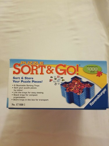 Puzzle Sort & Go! 6 Stackable Plastic Puzzle Shaped Sorting Trays- Ravensburger - Picture 5 of 6