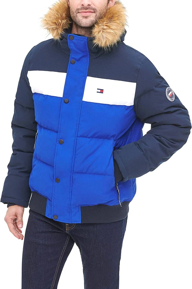 Tommy Hilfiger Mens XL 325 Arctic Quilted Snorkel Bomber Jacket