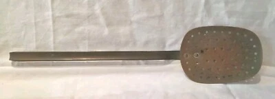 Ancienne Écumoire en cuivre Manche En Laiton Longueur 40cm Largeur 9,5cm Vintage - Photo 1/4