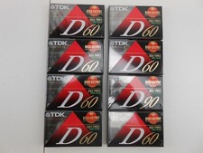 8 TDK Slimline Eco Case Factory Sealed D90 Cassette Tapes IECI/TYPE1 High Output