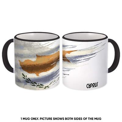 Gift Mug : Cyprus Flag Modern Country Expat