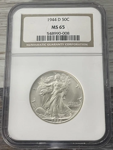 1944 D NGC Walking Liberty Half NGC MS65