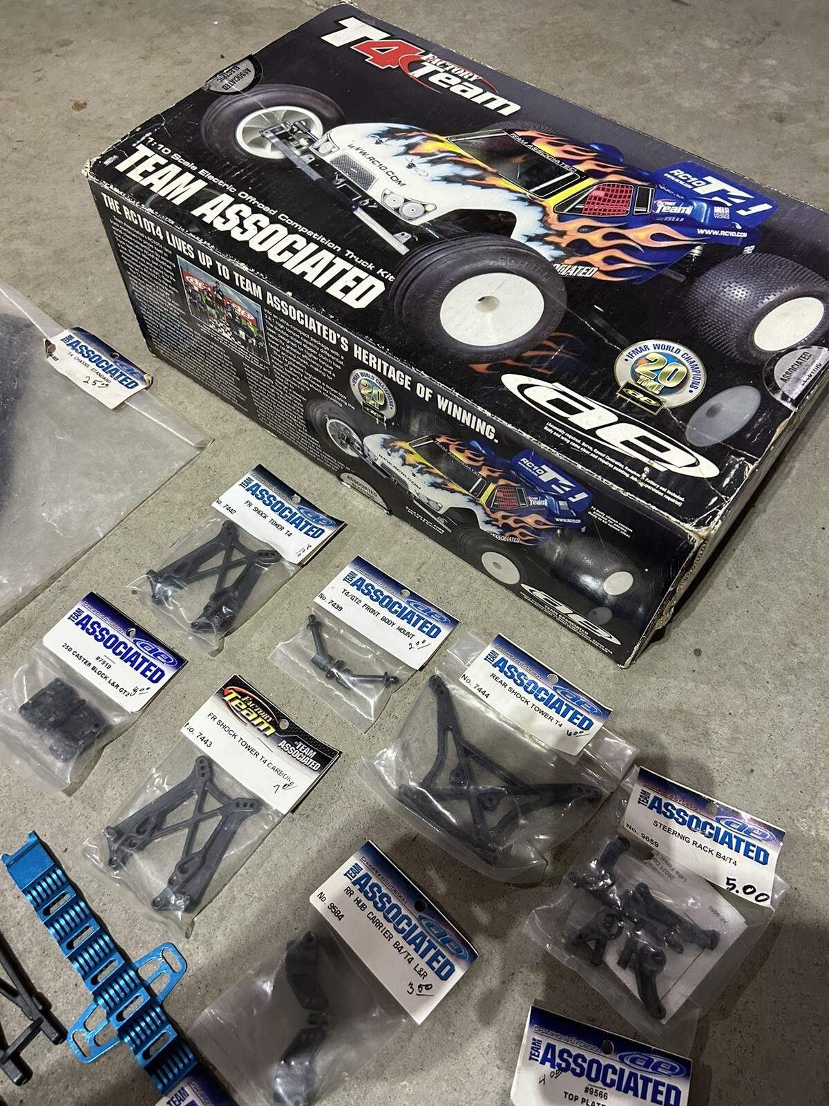 Team Associated RC10 T4 Parts Lot With Box