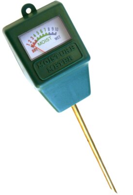 Indoor/Outdoor Moisture Sensor Meter with Full Color Instruction Card, Soil