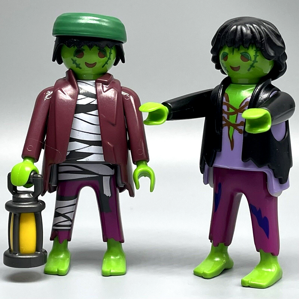 Playmobil 2 Zombies Mummies Adult Male Figure Green Monsters