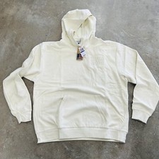 New Russell Athletics Embossed Logo Hoodie Cream Men  s Size 2XL Pullover Sweater