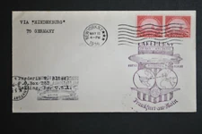 1936 Hindenburg First Flight Cover New York to Frankfurt Germany Sieger #409F