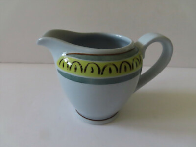 Arabia Crownband Hand Painted Cream Pitcher - Mint