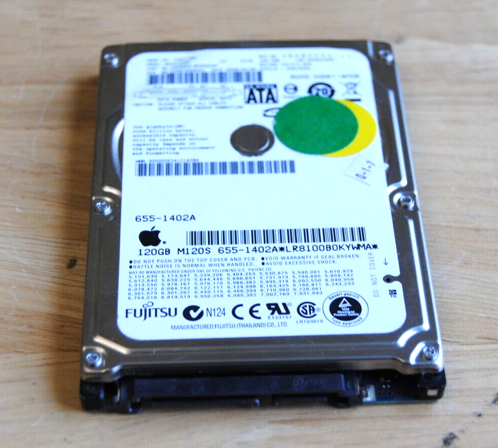 Hard Drive 120 GB Fujitsu MHY2120BH 2.5" SATA 150 K439T832R4EL | eBay