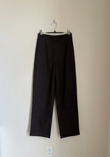 Uniqlo Women's Brushed Jersey Straight Pants in Dark Brown Size XSMALL EUC