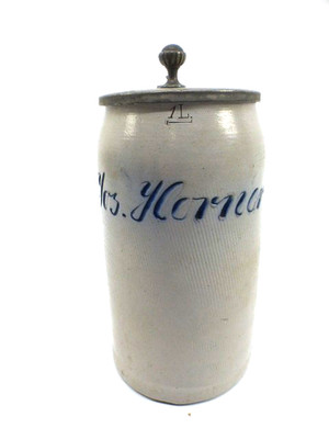 Antiker geritzter Bierkrug Steinzeug JOS.HORNER um 1880