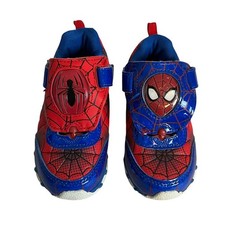 Spiderman Sneakers Marvel Toddler Unisex Light Up Twist Turn Reversible Shoe 7
