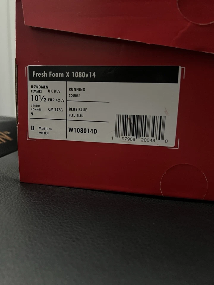 New Balance Fresh Foam X 1080v 14 Mujer’s 10.5 Nuevo Azul Foto 4 de 4