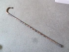 Antique Bentwood Ebonised Bamboo Walking Cane Stick - Approx  36½" (93 cm) Long