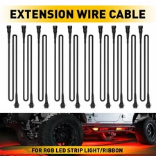 10 4Pin Extension Wire Cable For Connector RGB LED Strip Rock Light Glow 4.9FT P