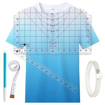 4PCS Tshirt Ruler Guide Set - Tshirt Ruler Guide for Vinyl Alignment - Transp...