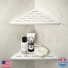 Bernkot Corner Shower Shelf, 304 Stainless Steel with Slot Design for Bathroom S