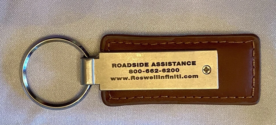 Infiniti Brown Leather Keychain Roswell - Image 2 of 2