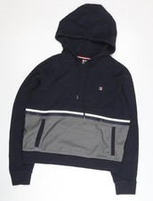 Womens UK 10 Regular FILA Blue Pullover Hoodie