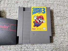 NES Nintendo Super Mario Bros 3 carrello e custodia autentico BELLA ETICHETTA, SPEDIZIONE OGGI!