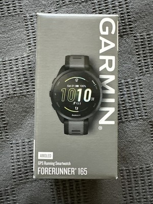 Garmin Forerunner 165 Running Watch – Black/Slate Gray (010-02863