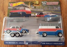 Hot Wheels Premium Teamtransport 1970 Rover P6 Group 2 Neu ungeöffnet 