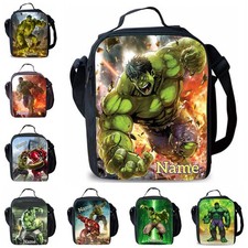 Boy Girls Hulk Personalised Insulated Lunch Bag Leakproof School Office Food Box