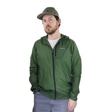 New Patagonia Houdini Rain Windbreaker Jacket Men Large Green Lightweight Hoody