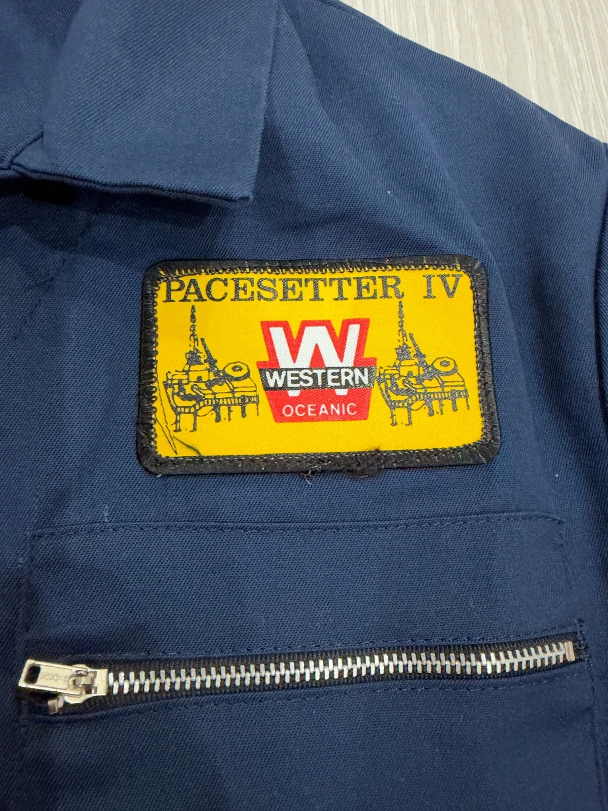 Vintage Western Oceanic Pacesetter IV Oil Rig Coveralls UK Made 38" - product detail image 7
