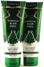 QTY 2 - Bath Body Works VANILLA BEAN NOEL Body Cream Lotion Moisturizer 8oz