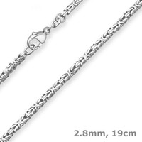 2,8Mm Armband KöNigskette Silberarmband Armschmuck Aus 925 Silber 19Cm
