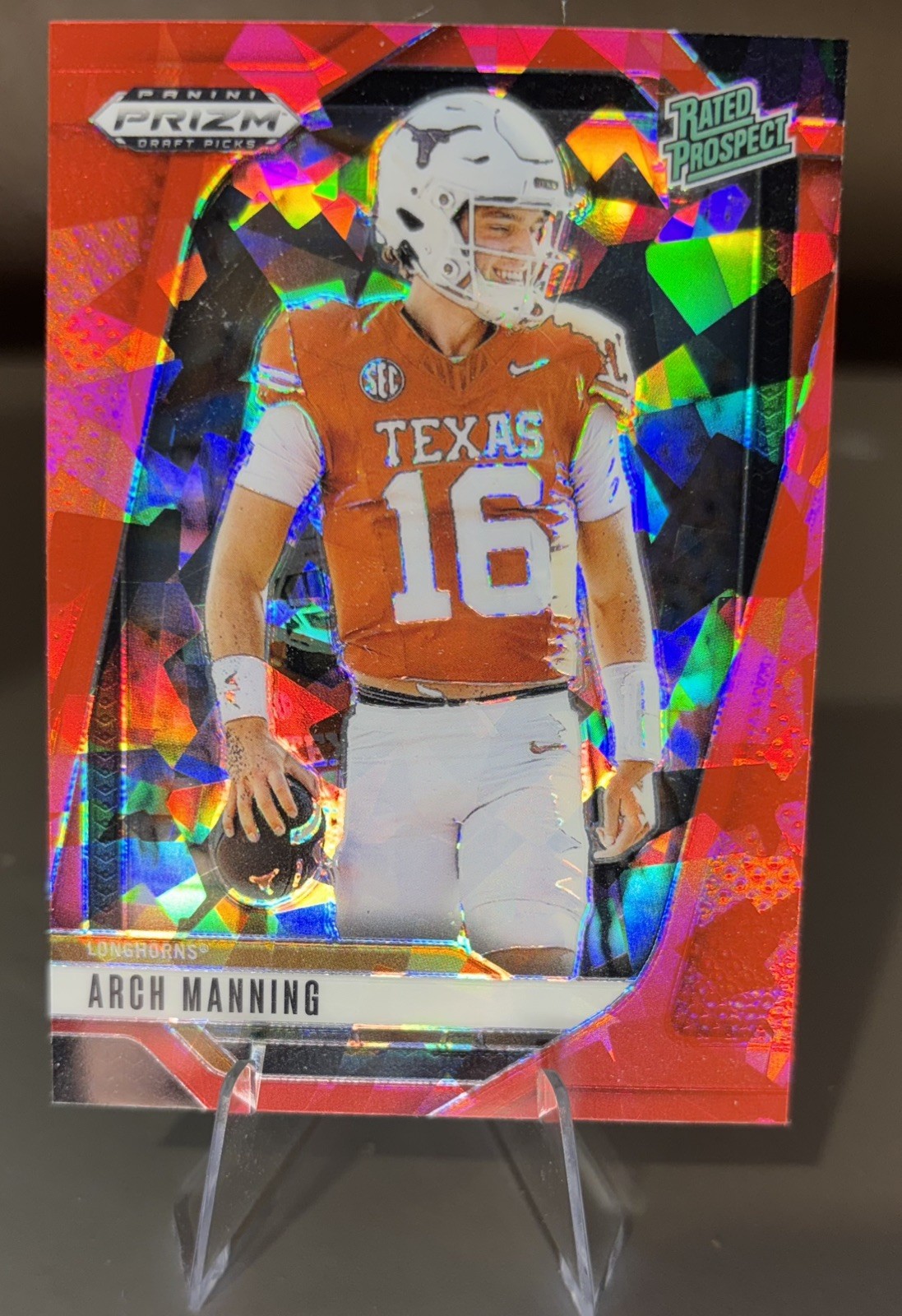 ARCH MANNING RED ICE RATED PROSPECT NO.166 2025 PRIZM DRAFT PICKS