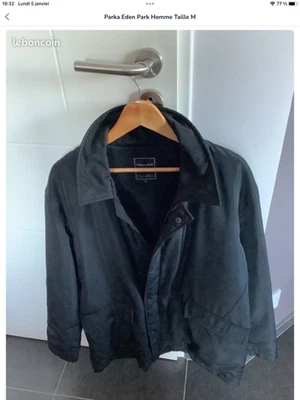 parka Noir Taille M Eden Park Homme - Photo 1/2
