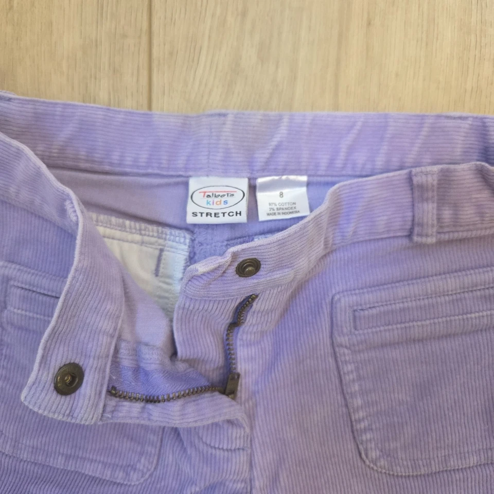 Pantalones elásticos de pana púrpura talla 8 Talbots para niños en excelente estado Foto 3 de 4