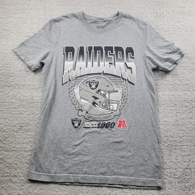Las Vegas Raiders Shirt Mens Small Gray NFL Football New Era Graphic Tee
