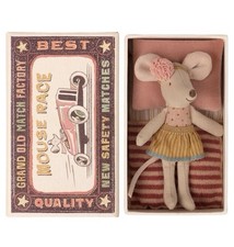 New Maileg Little Sister Mouse in Box w Bedding Retired NIB
