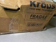 KRAUS KGTW1-33WH Bellucci 33in Drop-In Single Bowl Granite Sink w/Acc.