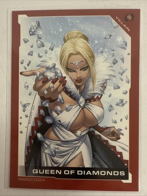 Zenescope Grimm Universe Wonderland Card Villain - Queen of Diamonds 16SC