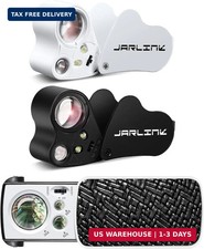 3 Pack Jewelers Loupe, 30X 60X 90X Illuminated Jewelers Eye Magnifier an