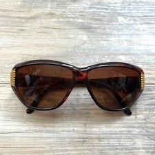 Vintage Y2K Sunglasses Small Oval Reflective Brown Early 2000s Glam Minimalist