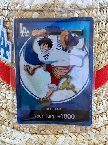 One Piece Night Los Angeles Dodgers Monkey D. Luffy Promo Card SGA 7/2/26