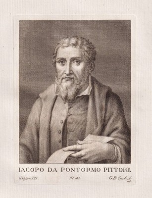Jacopo da Pontormo Italian painter Firenze Mannerism Portrait Kupferstich