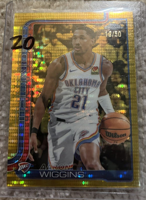 Topps Chrome Gold Pulsar Refractor Aaron Wiggins #196 /50 Oklahoma City Thunder