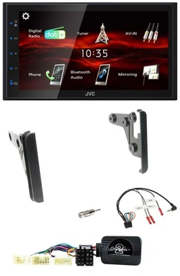 JVC USB Bluetooth Lenkrad DAB 2DIN Autoradio für Toyota RAV 4 2001-2005 - Bild 1 von 4