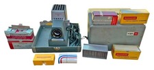 Argus 300 Slide Projector w/ Case Slide Magazines Vintage Slides Bundle