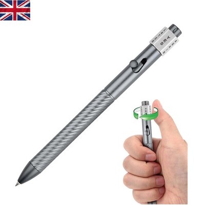 Robuster Bolt Action Fidget Pen in Grau - idealer Stressabbau & Schreibgerät