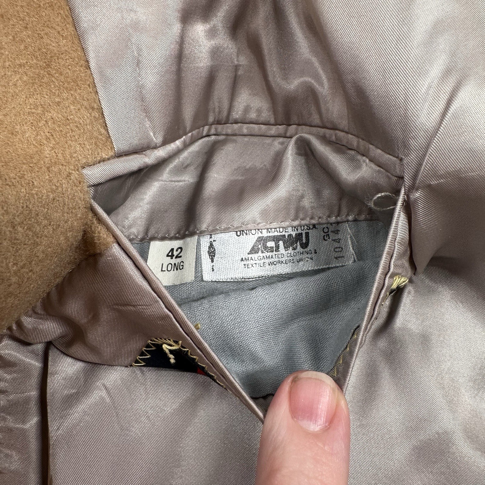 Vintage Embassy Square by Richman Brothers 100% Camel-Hair Blazer 42L Brown