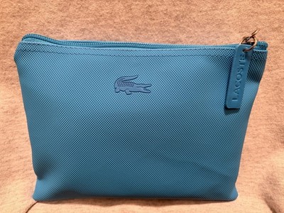 LACOSTE Travel Cosmetic Pouch Bag Zip Purse- Turkish Airlines~8x6~ NEW BLUE